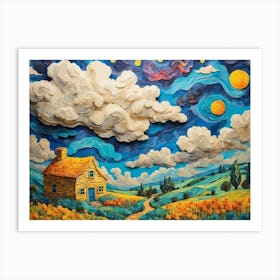 Not so Starry Night ala Vincent Art Print