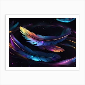 Colorful Feathers 7 Art Print