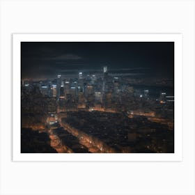 Cityscape At Night Art Print