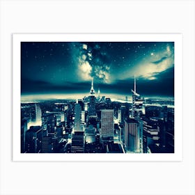 New York City At Night 28 Art Print