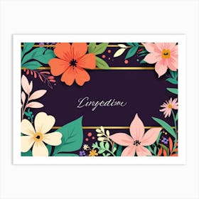 Floral Background Art Print