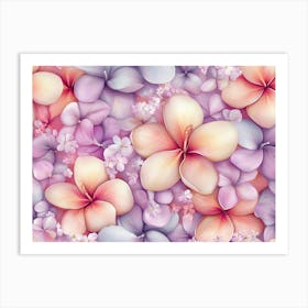 Pink And Purple Flowers Art Print