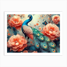 Peacock Painting 23 Art Print