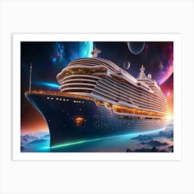 Fantasy Cruise Ship Art Print