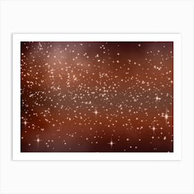 Light Brown Tone Shining Star Background Art Print