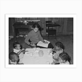 Lunch In Nursery School, Lakeview Project, Arkansas By Russell Lee Art Print