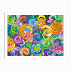 Colorful Swirls 10 Art Print