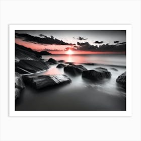 Sunset At The Beach 583 Art Print