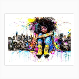 Little Miss Dynamite - Urban Air Art Print