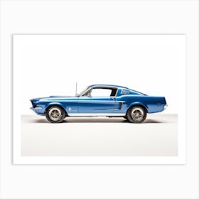 Toy Car 67 Ford Mustang Coupe Blue Art Print