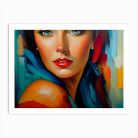 Colorful Lady Picture 12 Art Print