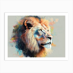 3d Lion 2 Art Print