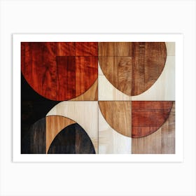 Abstract Wood Panel Art Print