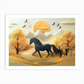 Paper Horse Art Print