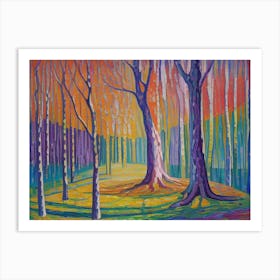 rainbow forest Art Print