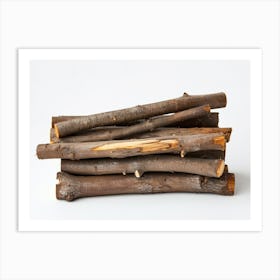 Stacked Logs Art Print