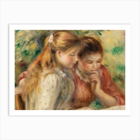 Reading, Pierre Auguste Renoir Art Print