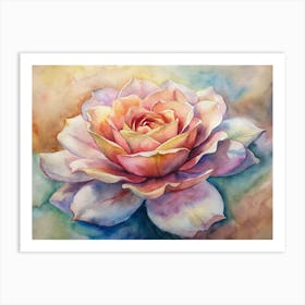 Rose Watercolor Painting Art Print