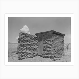 Adobe Privy With Windbreak, Old Walking X Ranch Place Near Marfa, Texas By Russell Lee Art Print