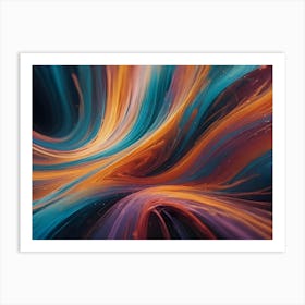 Abstract Image Of A Swirling, Colorful Pattern That Resembles A Cloud Of Smoke Or A Nebula In Space Art Print