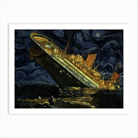 Sinking Of The Titanic Art Print