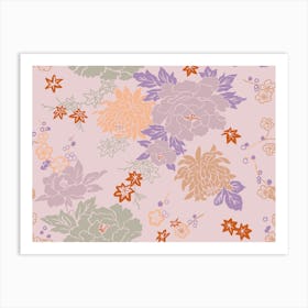 Pink Peonies Kimono Art Print