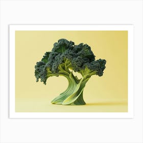 Kale Broccoli Tree Art Print