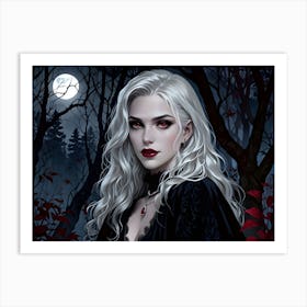 Vampire Girl Art Print