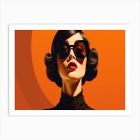 Woman In Sunglasses 3 Art Print