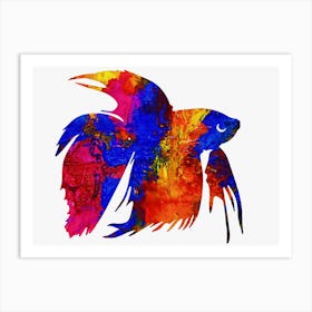 Animal Negative Space ― Betta Fish Art Print