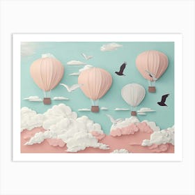 Hot Air Balloons In The Sky 1 Art Print