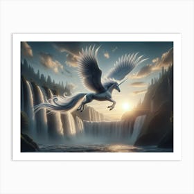 Magical Unicorn Bird Art Print