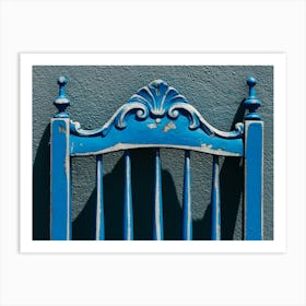 The Blue Chair And The Grey Wall Portgual Art Print