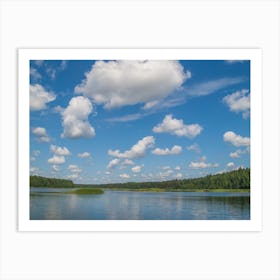 Clouds Over A Lake Art Print