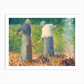 Haymakers At Montfermeil, Georges Seurat Art Print