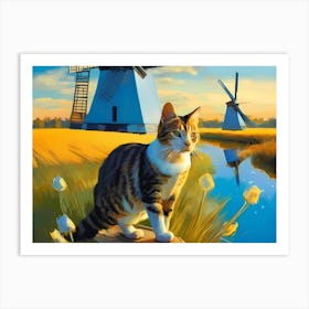 Creative Feline Cat Artwork 13 Art Print