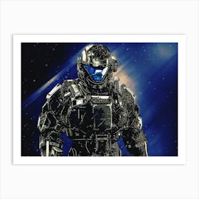 Light Of Heroes ― Halo 3 Odst Spartan Soldier Armour Modern Warfare Art Print