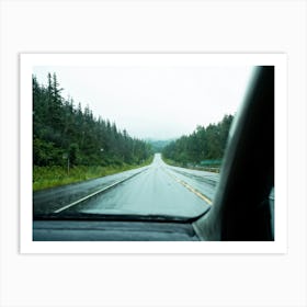 Move Drive Car Countryside Speed Mirror View Window Rear Asphalt Transport Driving Heave (11) Art Print