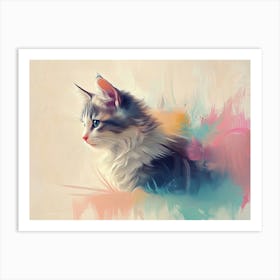 Cat Painting Art Print