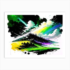 Rainbow Landscape Art Print