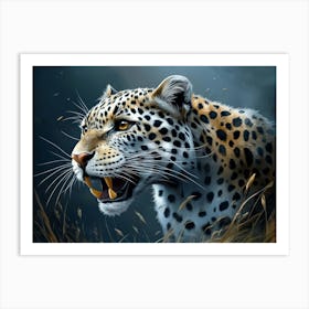 Fantasy Illustration Of A Wild Animal Leopard 3 Art Print