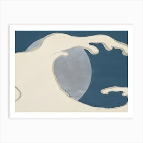 Wave In The Moonlight Art Print