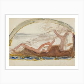 Luonnos Teokseen Kultakausi, 1902part Of A Sketchbook By Magnus Enckell Art Print