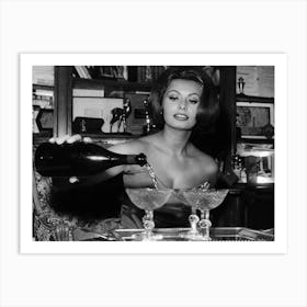 Sophia Loren Martini Art Print