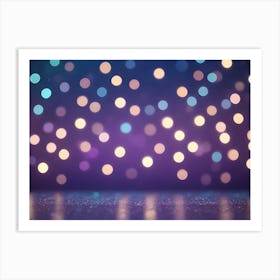 Abstract Image Of A Blurry Background With Out Of Focus Lights Creating A Bokeh Effect Art Print