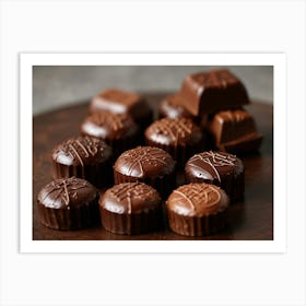 Chocolates On A Plate 3 Art Print