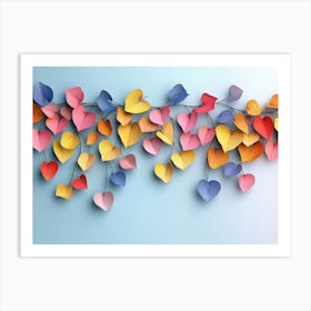 Paper Hearts Art Print