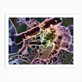 Abstract Purple Smoke Japanese Art 3 Art Print