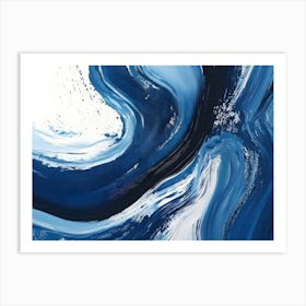 Abstract Blue Painting 7 Art Print