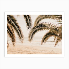 Palm Leaf Beach Art Print